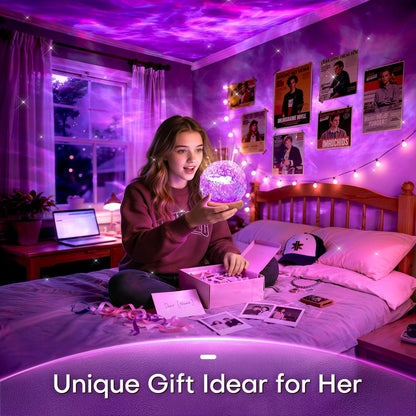 3-In-1 Sunset Lamp & Ocean Lamp & Northern Lights Projector with Remote,Led Ambient Lighting, 216 Modes Mood Lighting, 