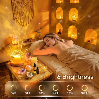 3-In-1 Sunset Lamp & Ocean Lamp & Northern Lights Projector with Remote,Led Ambient Lighting, 216 Modes Mood Lighting, 